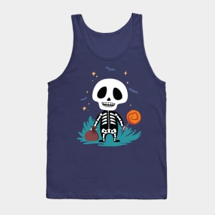 Cute Skeleton Trick or Treat Tank Top